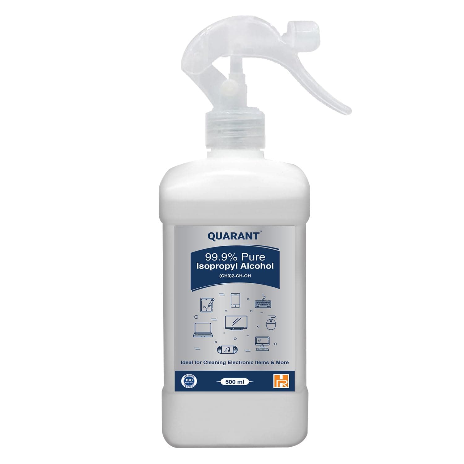 QUARANT 99.9% Pure Isopropyl Alcohol IPA for Cleaning, 500 ml Trigger Spray