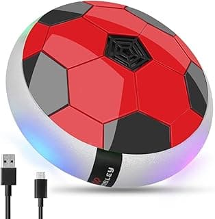 Wembley Hover Football for Kids| Electric Soccer Ball Floating Air| Engaging Indoor Game for Kids | Birthday Gift for Boys| Advanced & Rechargeable Hover Ball Game (Red)