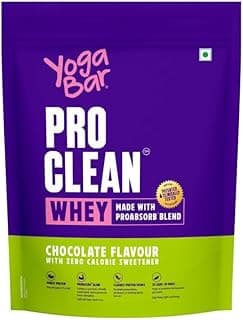 Yogabar ProClean Whey Protein Performance Blend 2 lbs | 25g Protein per Serve | Zero-Calorie Sweetener Whey Protein Powder | Clean & Light |