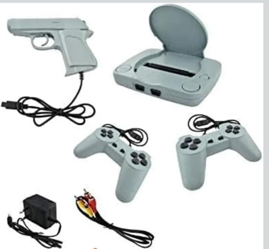 Gagon Traders 8 Bit TV Video Game Console with 2 Controllers, Gun, AV Cable, Adapter, Grey, Retro Gaming System No Need Any Cassettes In Built 999 Games.