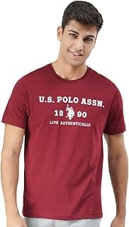 U.S. POLO ASSN. Men's Cotton Regular Fit Comfort Fit Brand Print I683 T-Shirt - Pack of 1