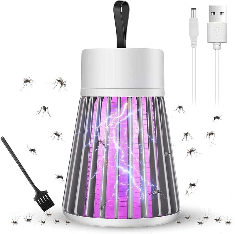 Mosquito Killer Machine, Electric Bug Zapper USB Powered LED Mosquito Lamp for Home, UV Light Insect Killer Indoor/Outdoor, Chemical-Free Mosquito Trap with Night Lamp