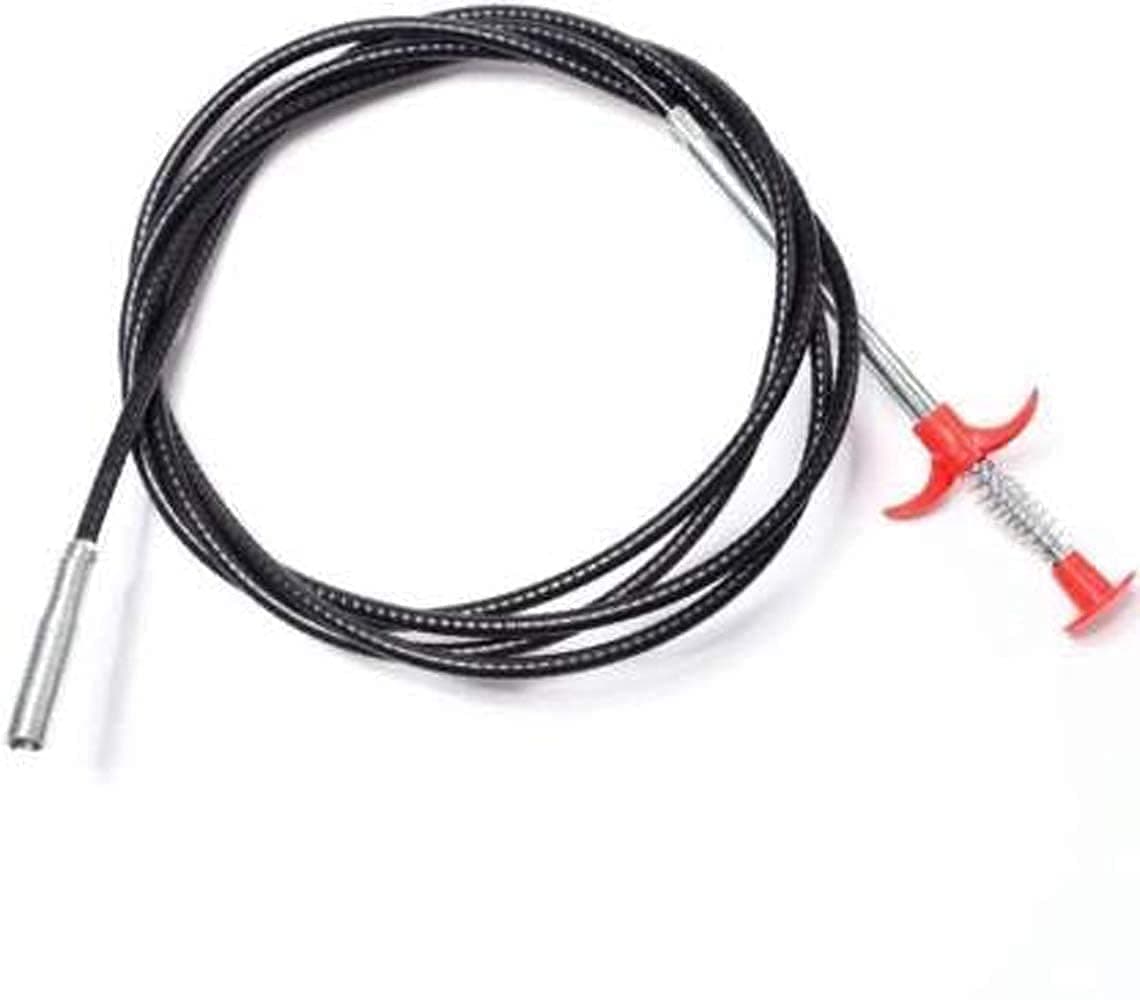 Stainless Steel Drain Pipe Cleaning Spring Stick,Hair Catching Pipe Cleaning Claw Wire,Sink Stick Sewer Sink Tub Dredge Remover,Spring Drain Basin Cleaner Tool(160 Cm)