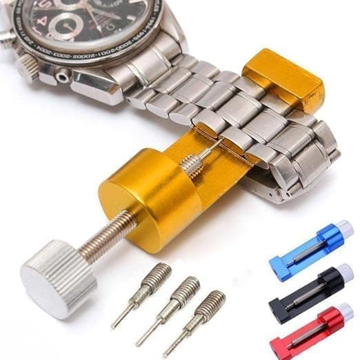 Bogota Watch Link Removal Tool Watch Strap Professional Adjuster Remover Watch Repair Tool Kit All-Metal Strap Link Remover Tool with 3 Size Pins