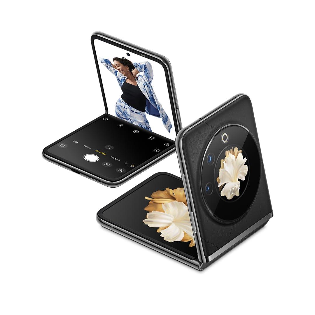 Tecno Phantom V Flip 5G (Iconic Black 8GB RAM,256GB Storage) | 45W Fast Charging | 32 MP Selfie, 64 Rear Camera| 6.9" Flexible, 1.32" Secondrary AMOLED
