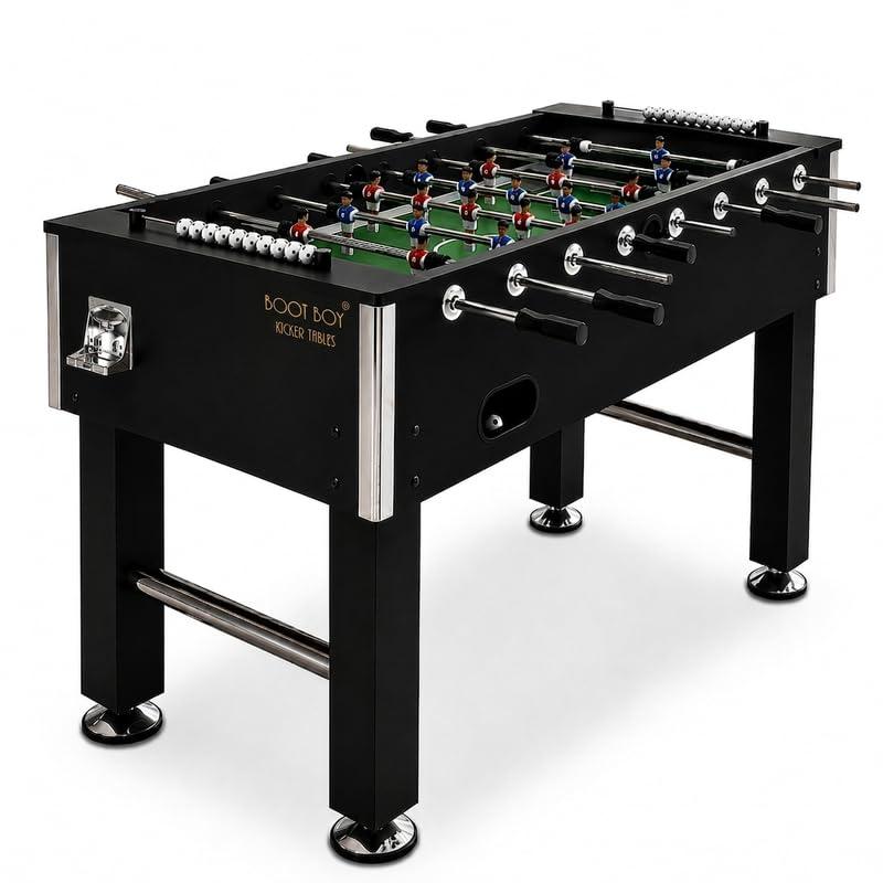 BOOT BOY 'Nero' Foosball Table 48 Inch Strong Sturdy Soccer Table for Adults Vigorous Indoor for Aggressive Games at Home, Office, Co-Living & Co-Working