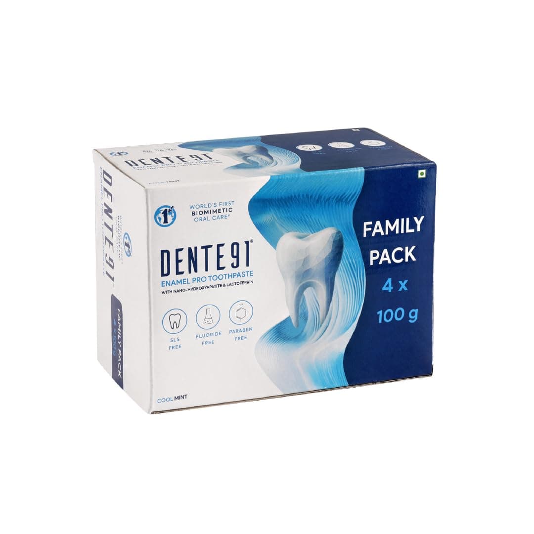 Dente91 Enamel Pro Toothpaste| Sensitivity Relief | Repairs Cavities | Fights Gum Disease | Reduces Bad Breath | Strengthens Enamel | Pack of 4, 4 X 100g