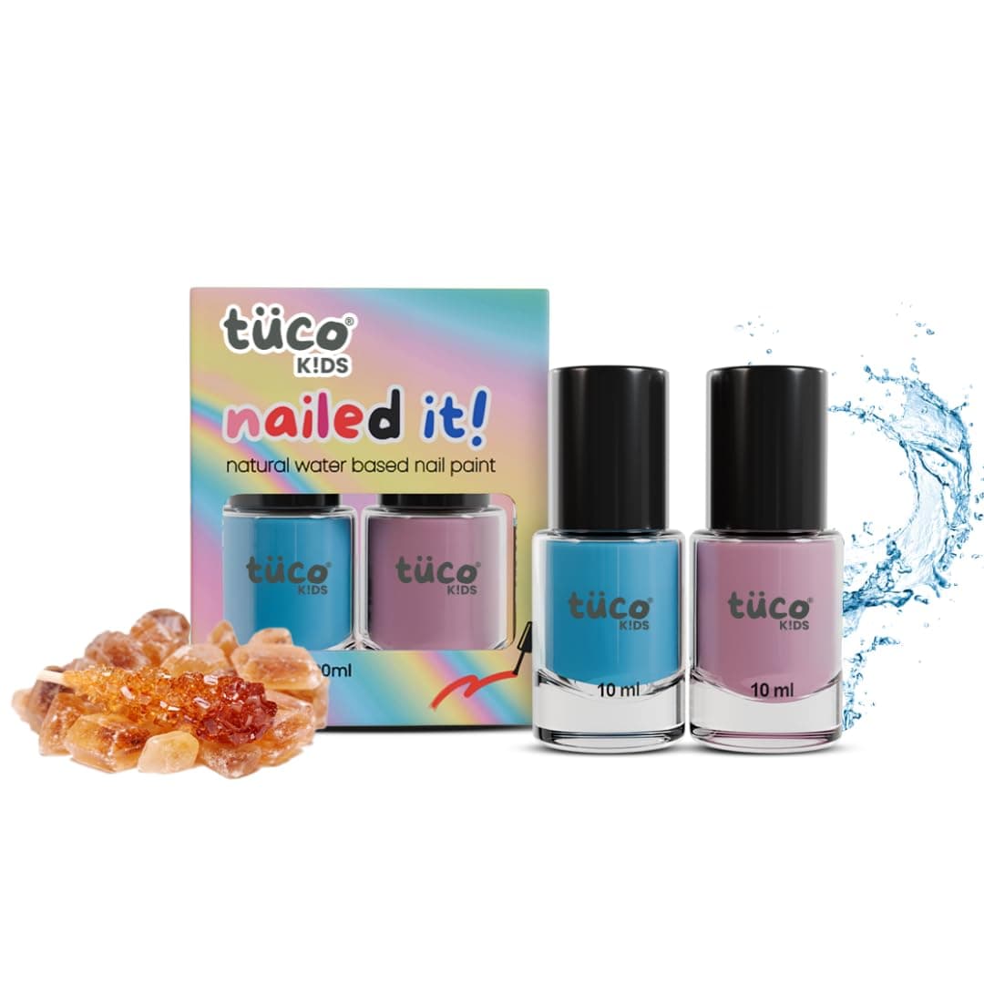 Tuco® Kids Nail Polish, Blue & Pink, Pack of 2x10ml