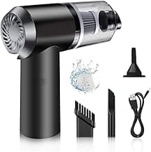 EzyShade 2 in 1 Portable Mini Car Vacuum Cleaner with Blower Rechargeable Wireless Handheld Vaccine Cleaner Vaccum for Home and Car, Cordless Blower for Cleaning Dust, Wet and Dry Use