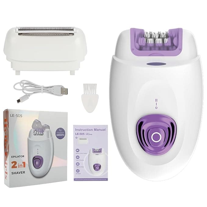 NOVUSOL Rechargeable Body Epilator and Shaver for Women Facial Hair Remover Machine Mini Portable Electric Body Shaver Bikini Trimmer - 90 min Runtime