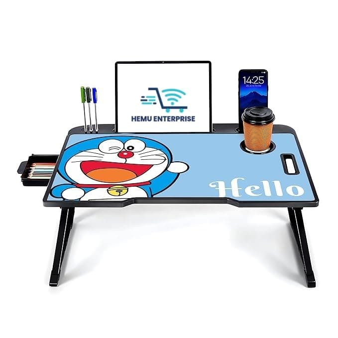 Etekcity Study Table Bed Table Premium Laptop Table/Foldable and Portable Wooden/Writing Desk for Office/Home/School 59cm, 40cm (DOREMON)