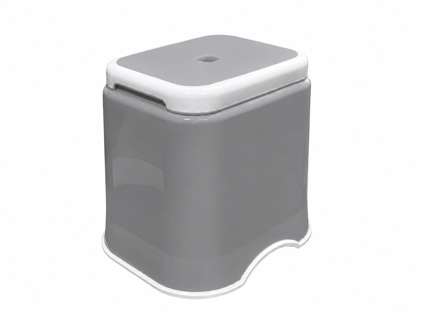 KITCHIVO™ Multipurpose Plastic Stool for Bathroom, Kitchen & Home Use | Heavy Duty Strong Step Stool with High Weight Capacity | Lightweight & Durable Utility Stool (Grey, Medium)