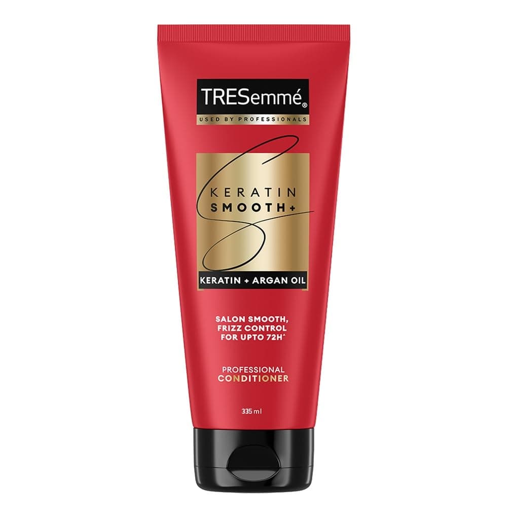 TRESemmé Keratin Smooth Anti Frizz Conditioner 335ml | 72H Frizz Control with Keratin Protein & Argan Oil | Paraben Free Hair Conditioner for Dry Frizzy Hair