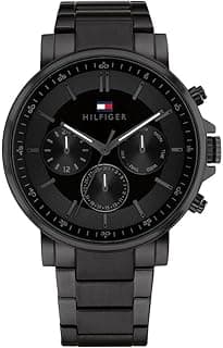 Tommy Hilfiger Quartz Multifunction Black Stainless Steel Strap for Men-TH1710590