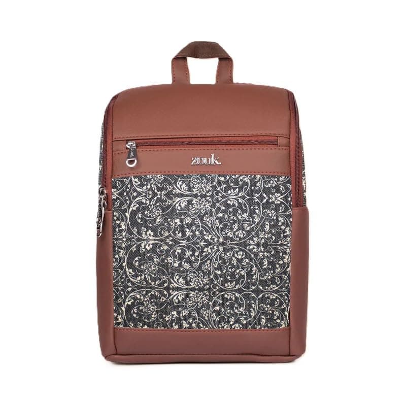 ZOUK Amalia Daypack |Padded Tablet Compartment | Adjustable Straps | Water-Resistant | Men and Women | Casual Outing | Daily Use | Lightweight |Smart & Compact |Comfortable & Stylish |Lattice Lace