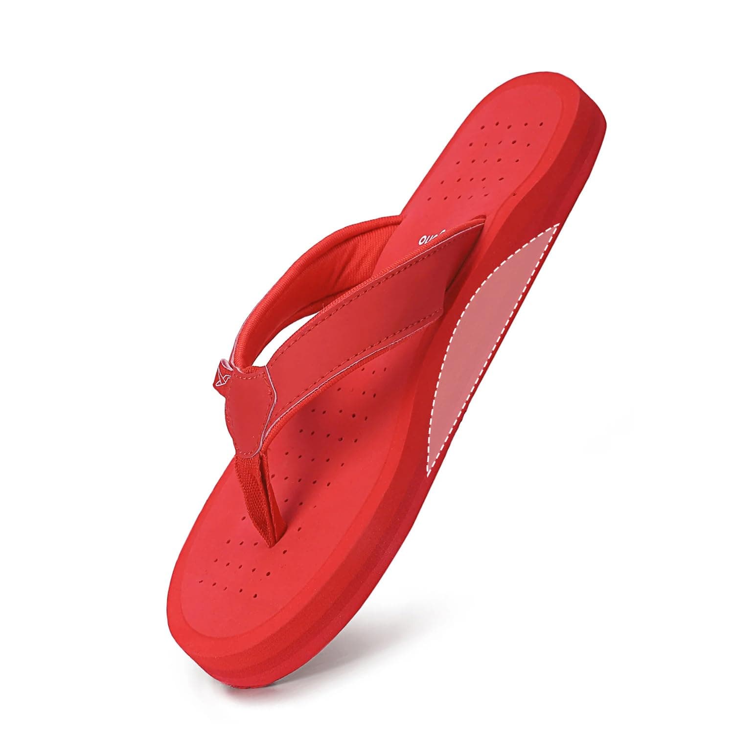 YOHO ArchFlex orthopedic slippers for women | Arch support for pain relief | Soft, Anti-Skid, lightweight | comfortable padded straps flip flops for Everyday | Coral Red - UK 4