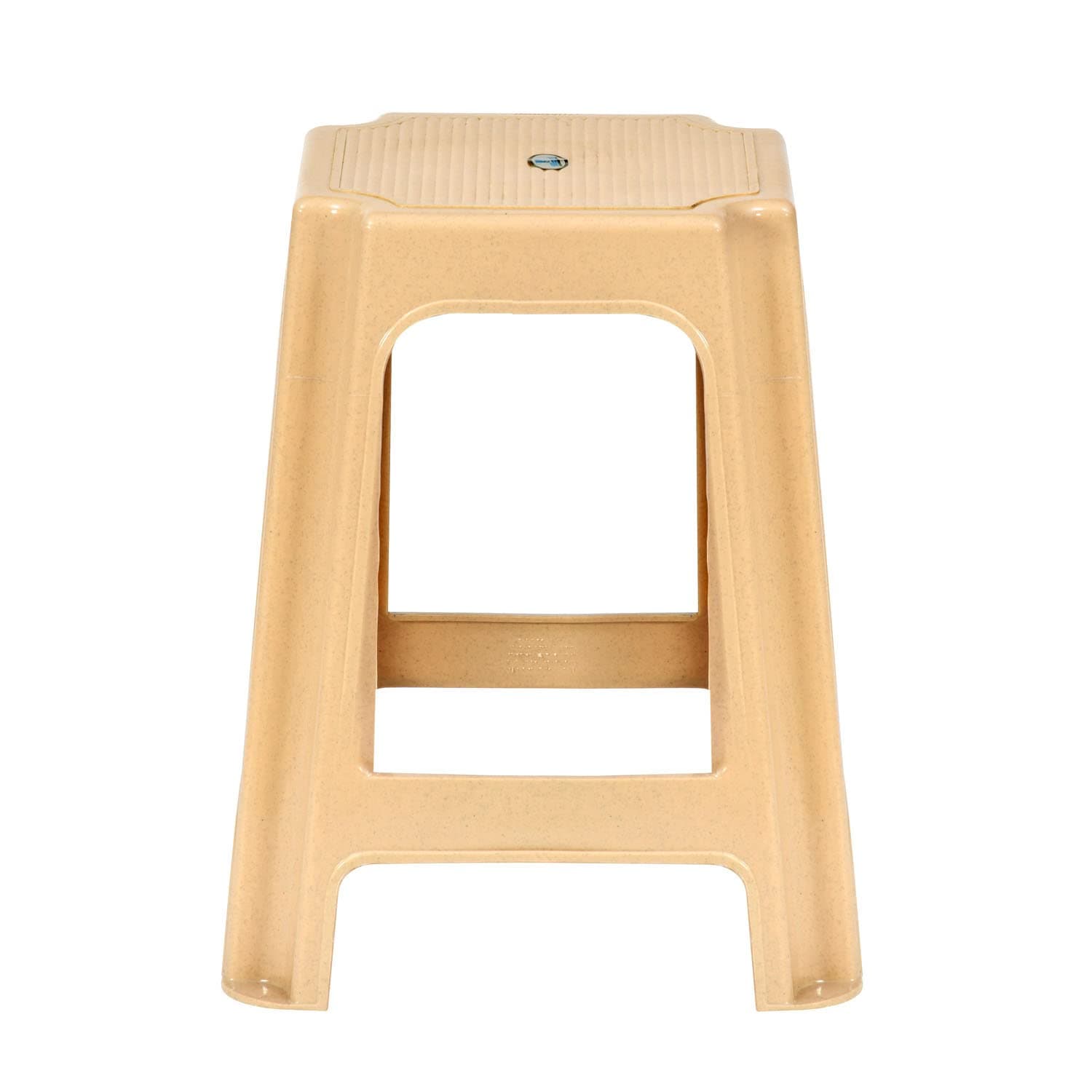 Nilkamal STL07 Strong and Durable Plastic Seating Stool for Home | Bedroom | Bathroom | Kitchen | Living Room | Office | Adult | Children's & Garden Stool with high Load Capacity (Marble Beige)