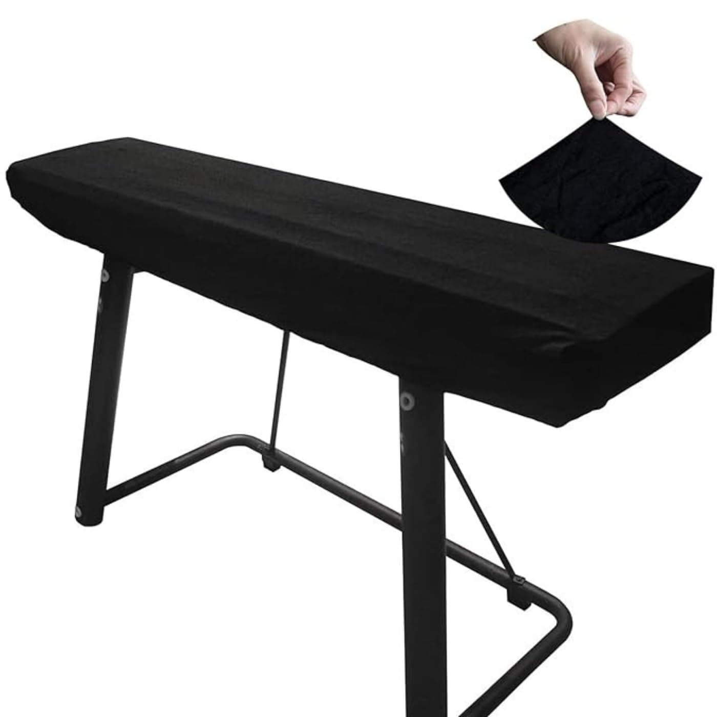 MUTMAIN Piano Dust cover for Casio & Yamaha 88 Keys Cover | Stretchable, Soft & Durable Electric Piano Protector, Anti-Dust, Washable, Easy to Use (88PDC-BLACK)