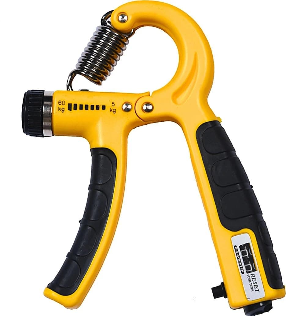 PRO365 Adjustable Hand Gripper with Counter (5–60Kg) | Grip Strength Trainer for Fingers, Wrist & Forearm | ABS Material | Non-Slip Handle | Portable Hand Exerciser | 1 Year Brand Warranty