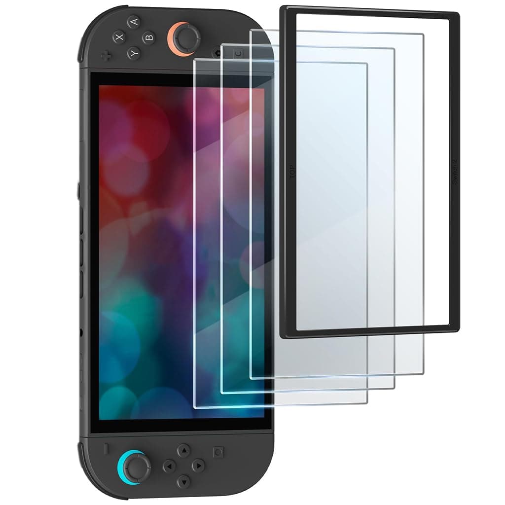ZORBES® 3 Pack Anti-Glare Screen Protector for Nintendo Switch 2 2025 with Auto-Alignment, Anti 9H Tempered Glass Screen Protector, Dust Free, Bubble-Free, Ultra-Clear
