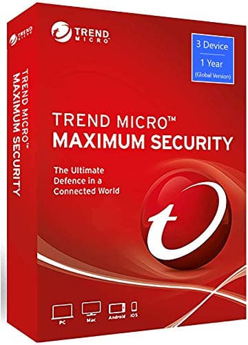Trend Micro Maximum Security: Global Ver. (Windows/Mac/Android/iOS) - 3 User, 1 Year (e-mail Delivery in 24 Hours - No CD)