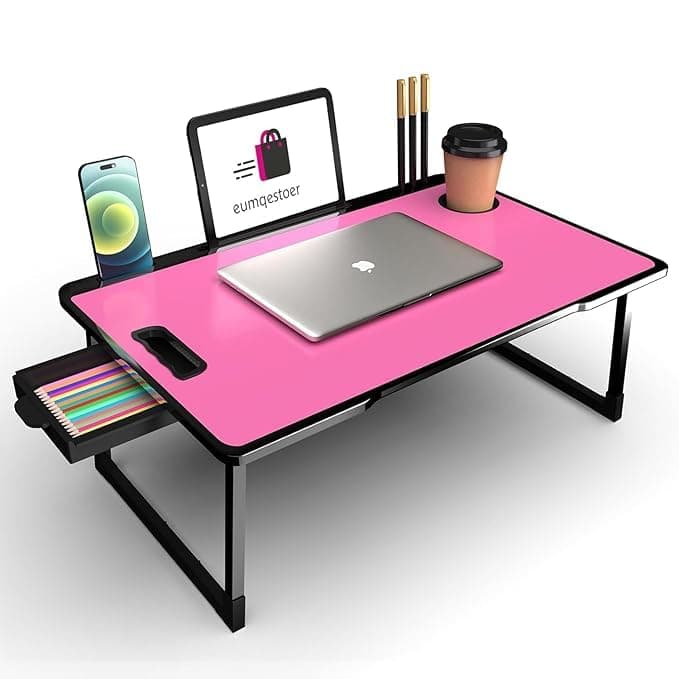 Etekcity Study Table Bed Table Premium Laptop Table/Foldable and Portable Wooden/Writing Desk for Office/Home/School 59cm, 40cm