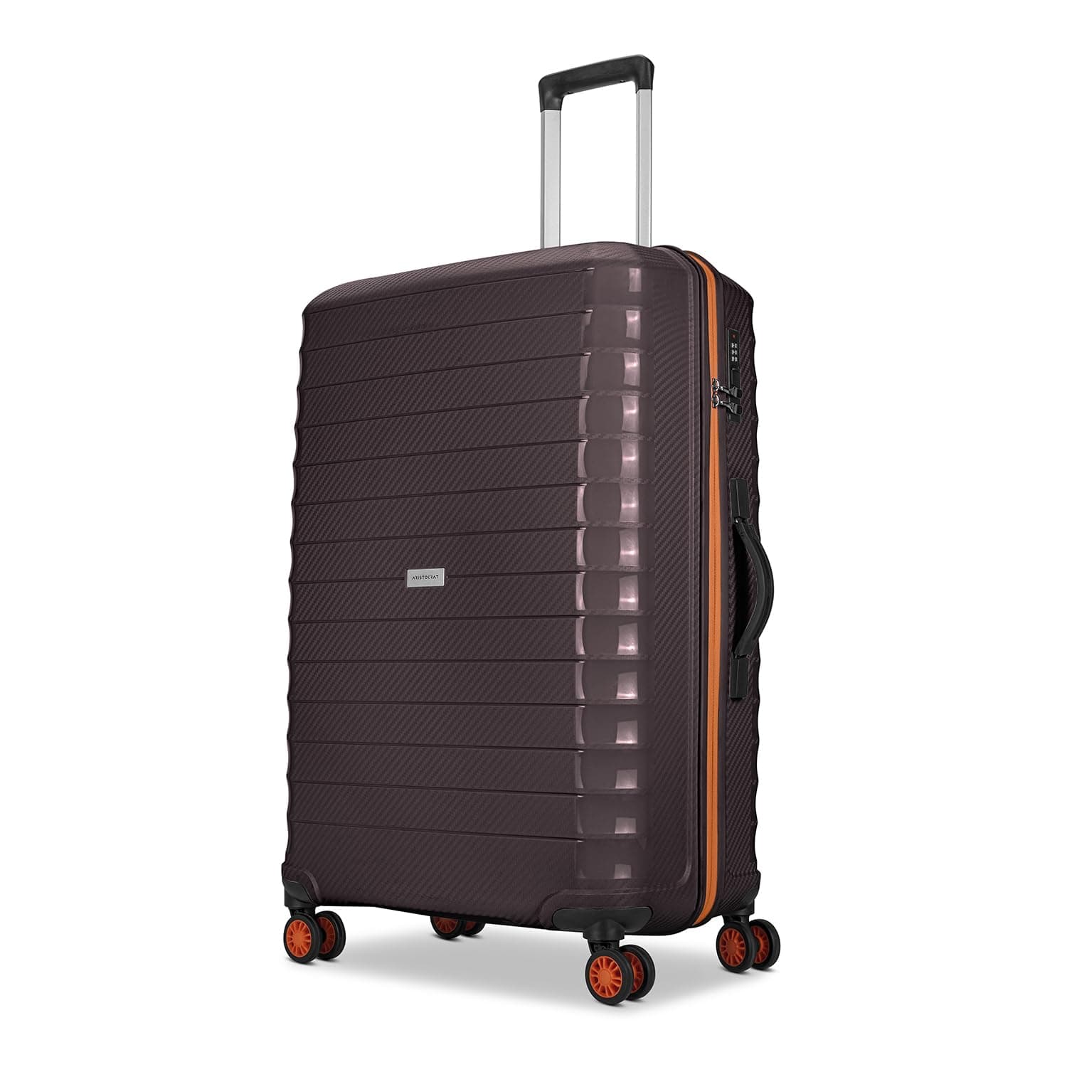 Aristocrat Altitude 8-Wheel Large Size Hard Case Trolley Bag, Brown