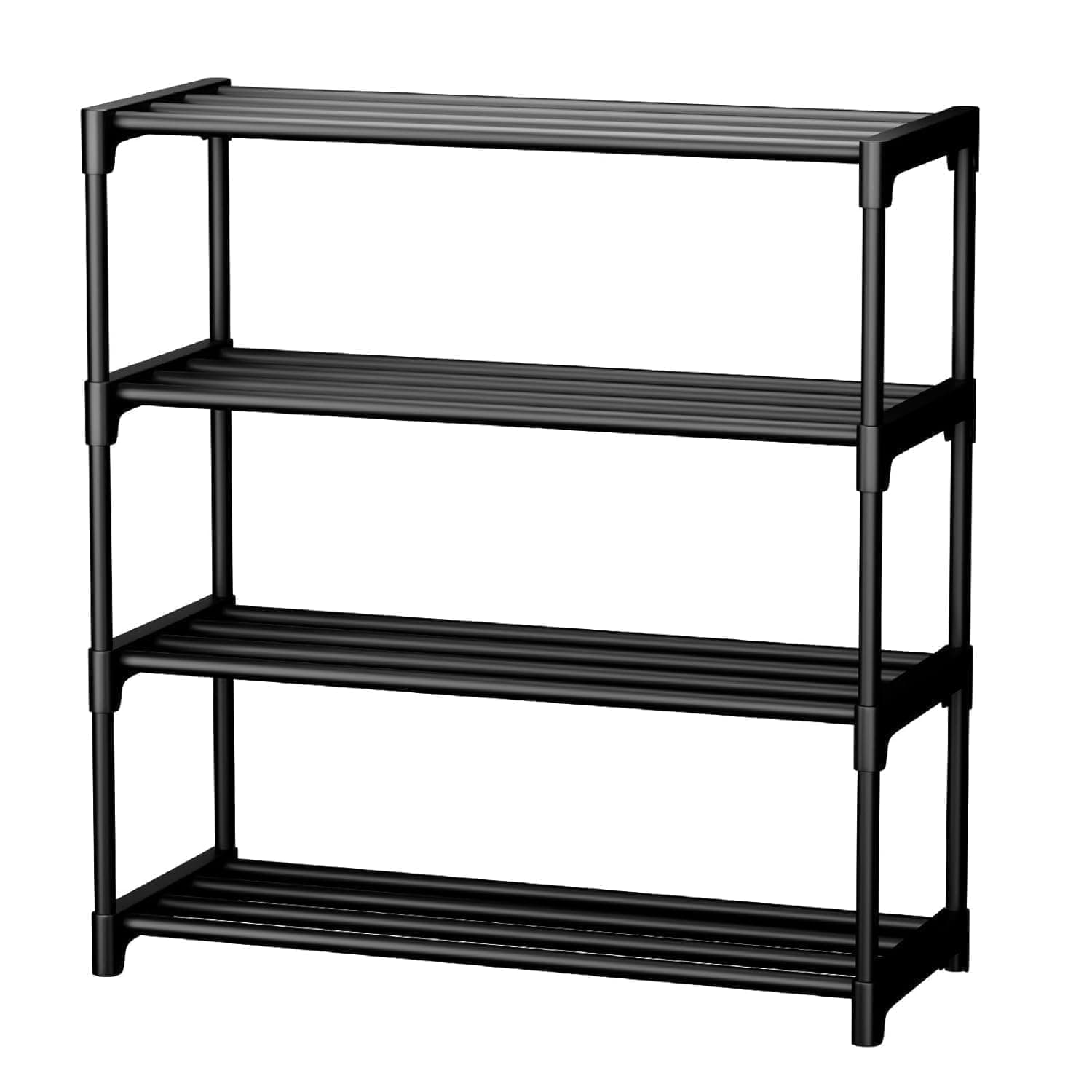 Hemu Shoes Rack 4 Tier Shoe Rack with Shelf, Folding ShoeRack for Bedroom, Living Room, Entryway, White, ShoeRack, Footwear Stand for Home, Shoe Rack Plastic, Shoes Rack with 4 Layer