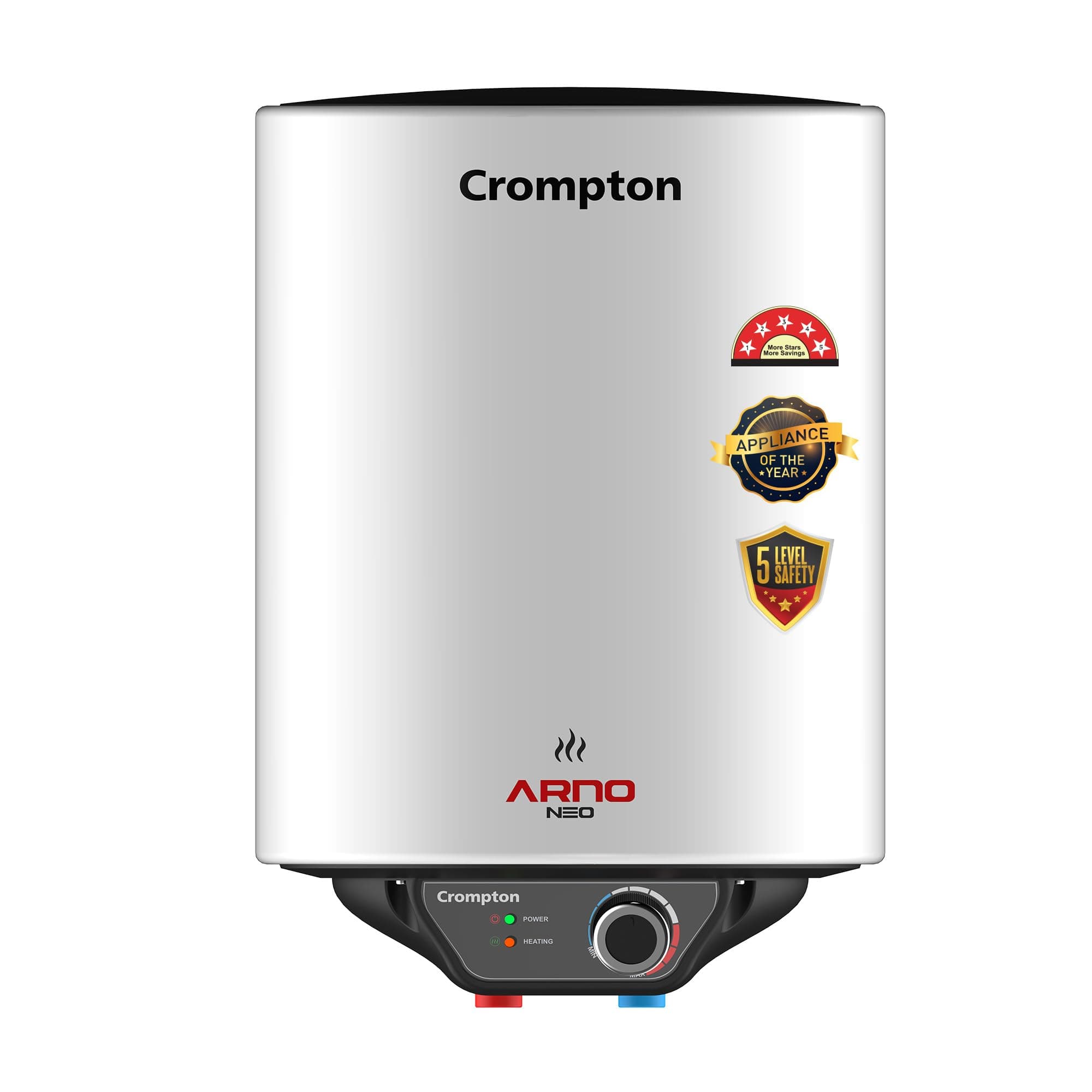 Crompton Arno Neo 15-L 5 Star Rated Storage Water Heater (Geyser) with Advanced 3 Level Safety, National Energy Conservation Award Winner 2023