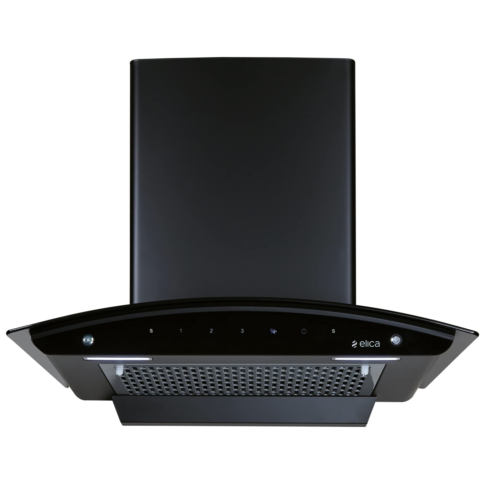 Elica 60cm 1350 m3/hr Filterless Autoclean Kitchen Chimney with 10 Years Motor & 5 Years Comprehensive Warranty | FL 600 SLIM HAC MS NERO | Black | Touch Control with Motion Sensor Control