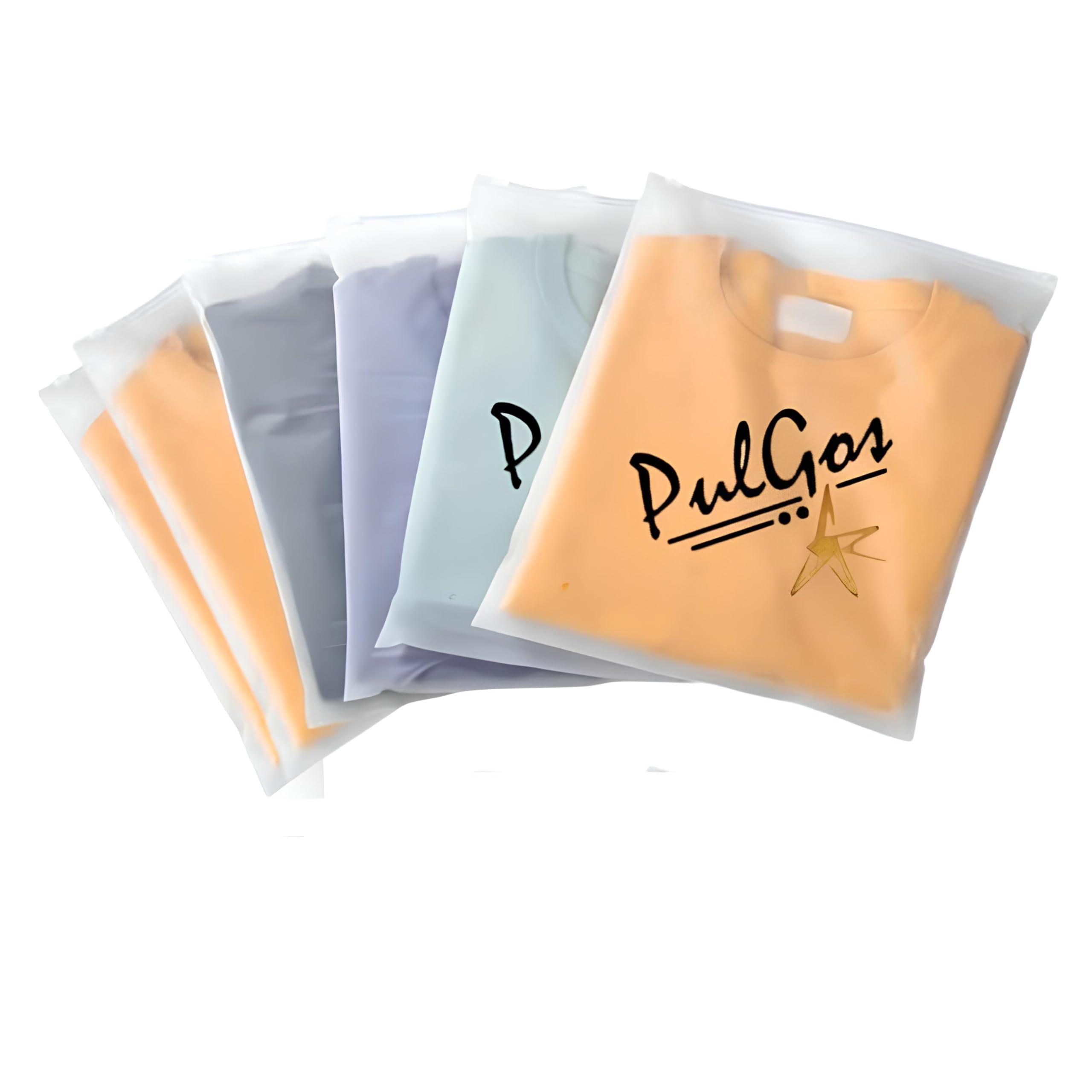 PulGos 6-Pack Reusable Frosted Zip Bags | Multipurpose Travel Storage Pouches for Clothes, Shoes, Toiletries, Cosmetics & Stationery | Return Gift Packaging | Travel Essentials | 35x35cm