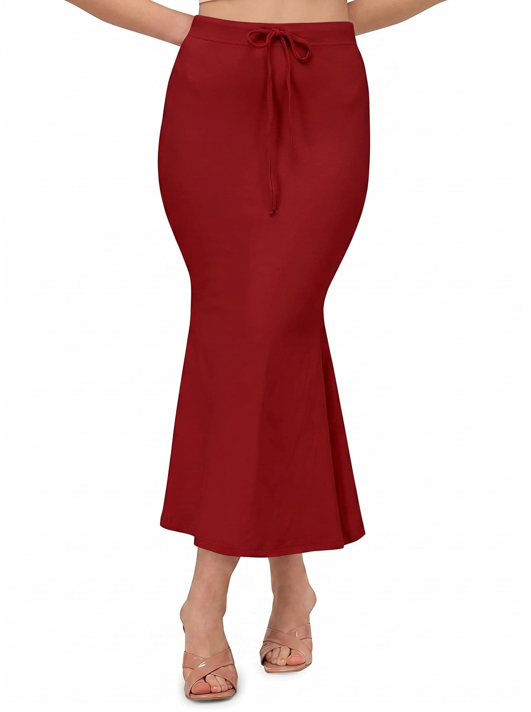 ALYNE Saree Shapewear Petticoat for Women, Women's Blended Saree Shaper Maroon