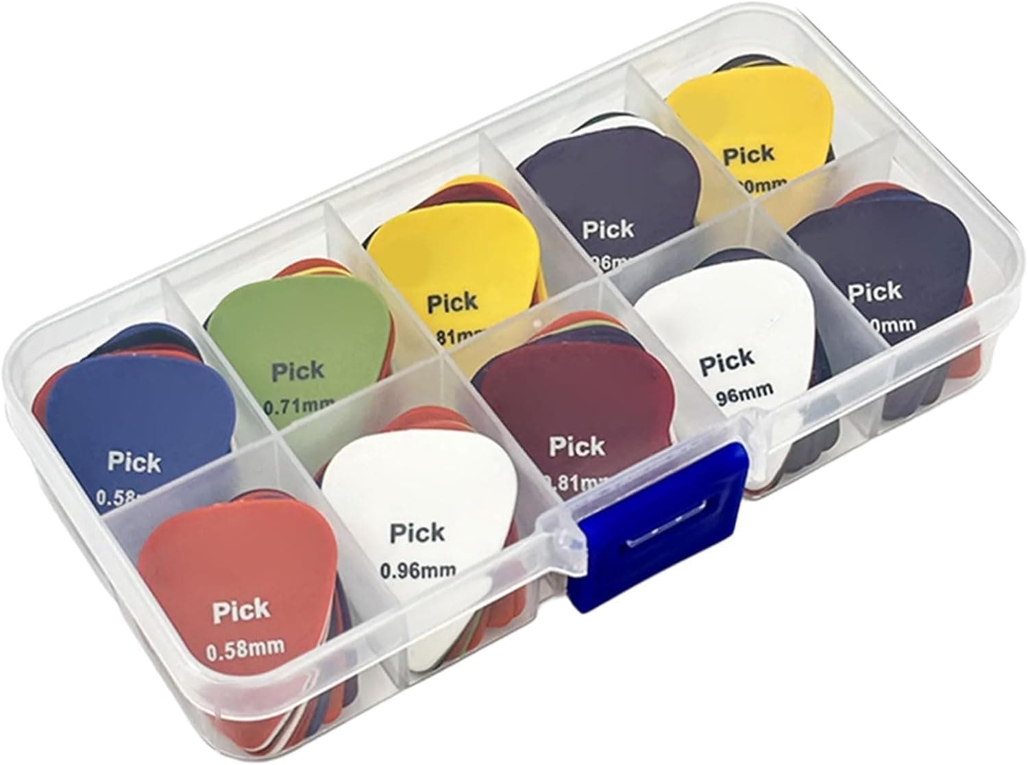 BAERFIT 24 Pcs guitar picks for acoustic guitar & Electric Guitar Pick with 6 Thickness Levels and Clear Storage Box Perfect for Beginners & Professionals Plectrum Guitar Pick for Guitar Ukulele Pick