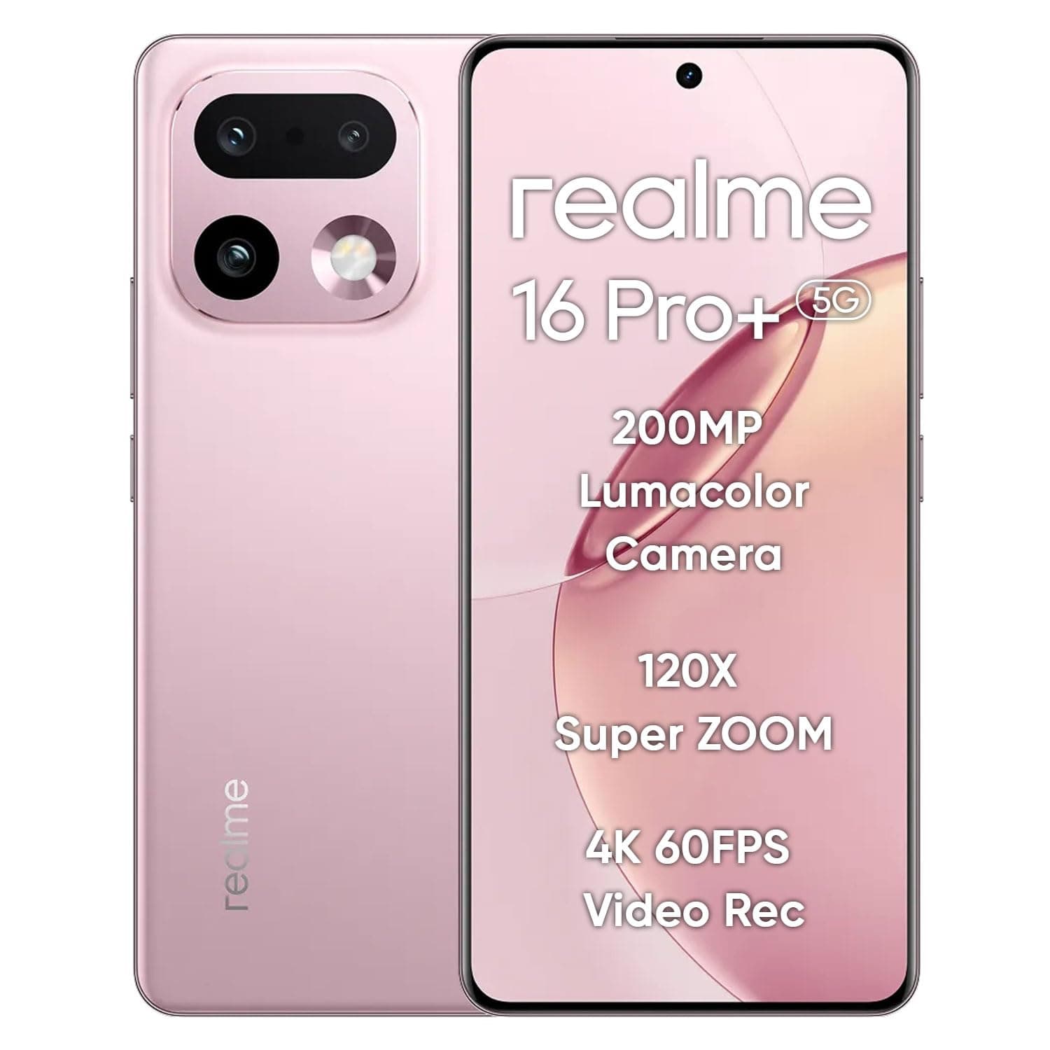 realme 16 Pro+ 5G Smartphone 8GB+256GB Pink