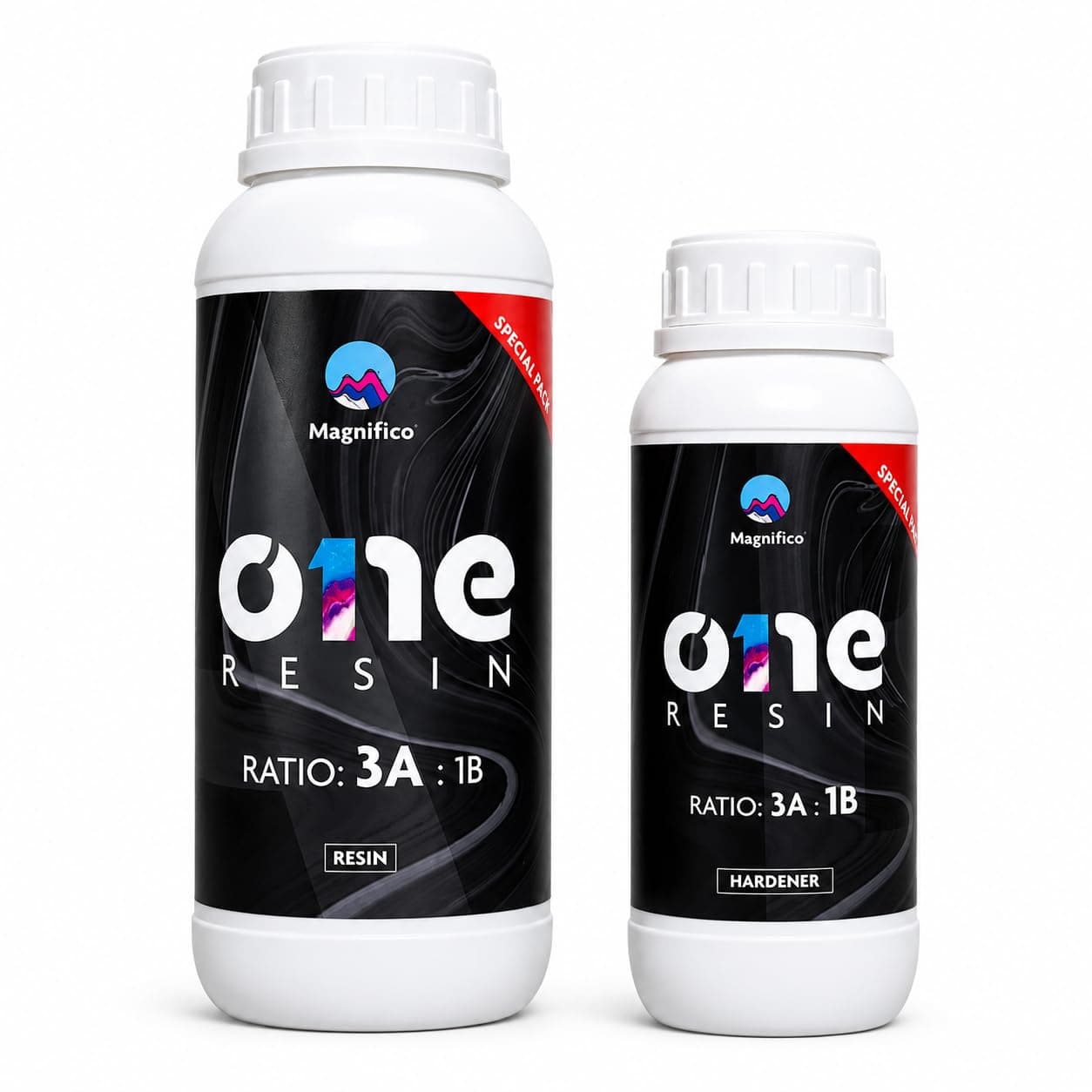 MAGNIFICO One Resin Crystal Clear 3:1 Epoxy Resin & Hardener Kit | 1.2 KG