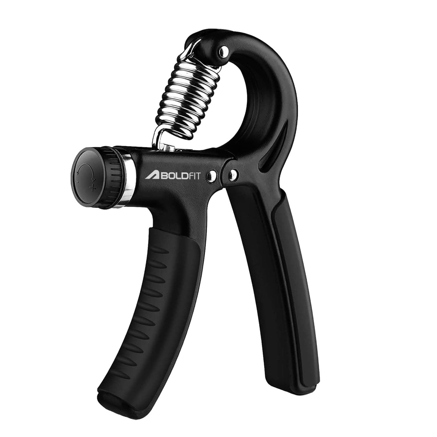 Boldfit Hand Gripper for Men & Women Hand Grip Strengthener for Forearm, Wrist & Finger Workout Fitness Equipment for Home & Gym Training - Black 40Kg