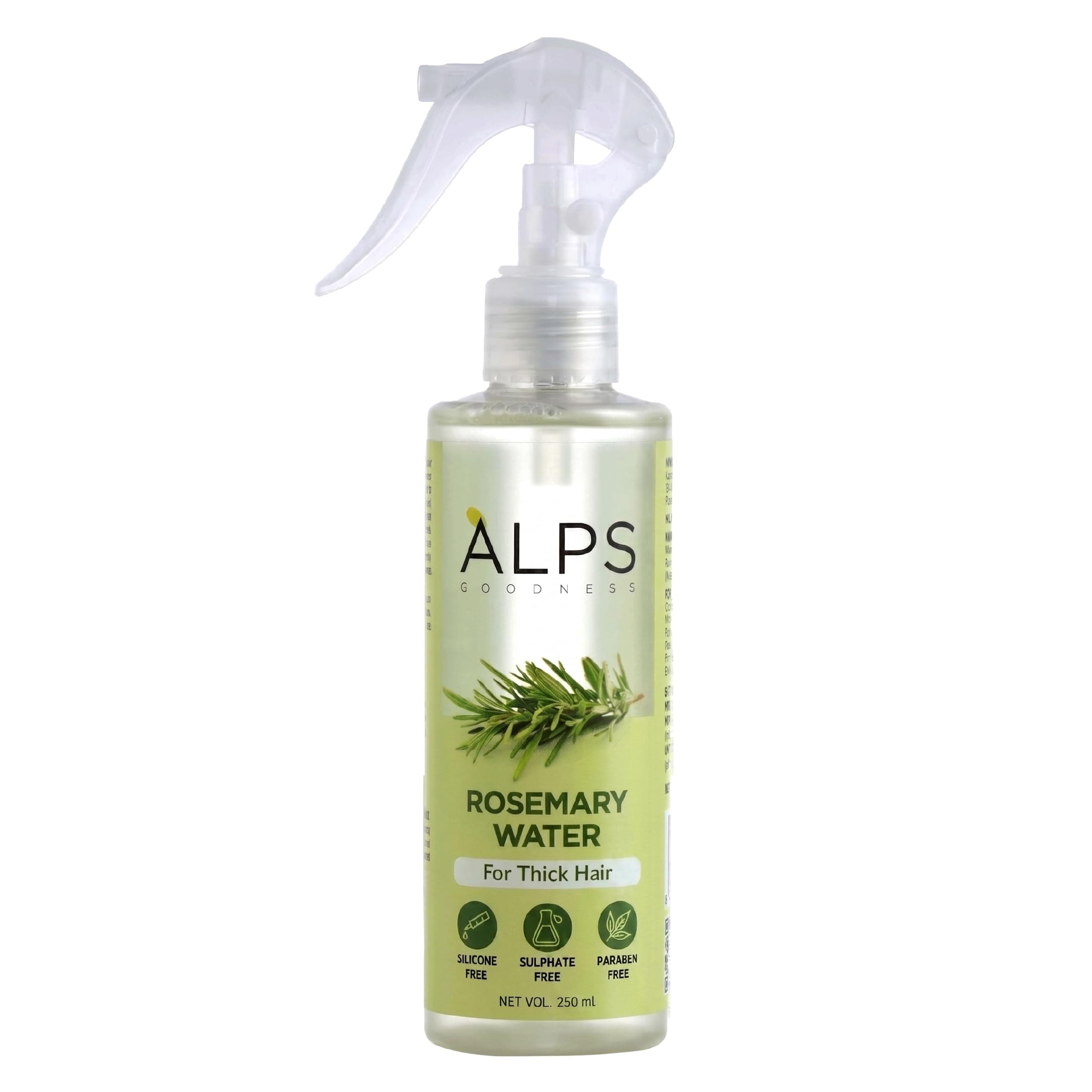 Alps Goodness Rosemary Water Spray for Hair Growth (250ml) | Clinically Proven (In Vivo Tested) to Reduce Hair Fall & Promote Regrowth | 100% Natural Rosemary Extract | Leave-On Scalp & Hair Spray For Men & Women