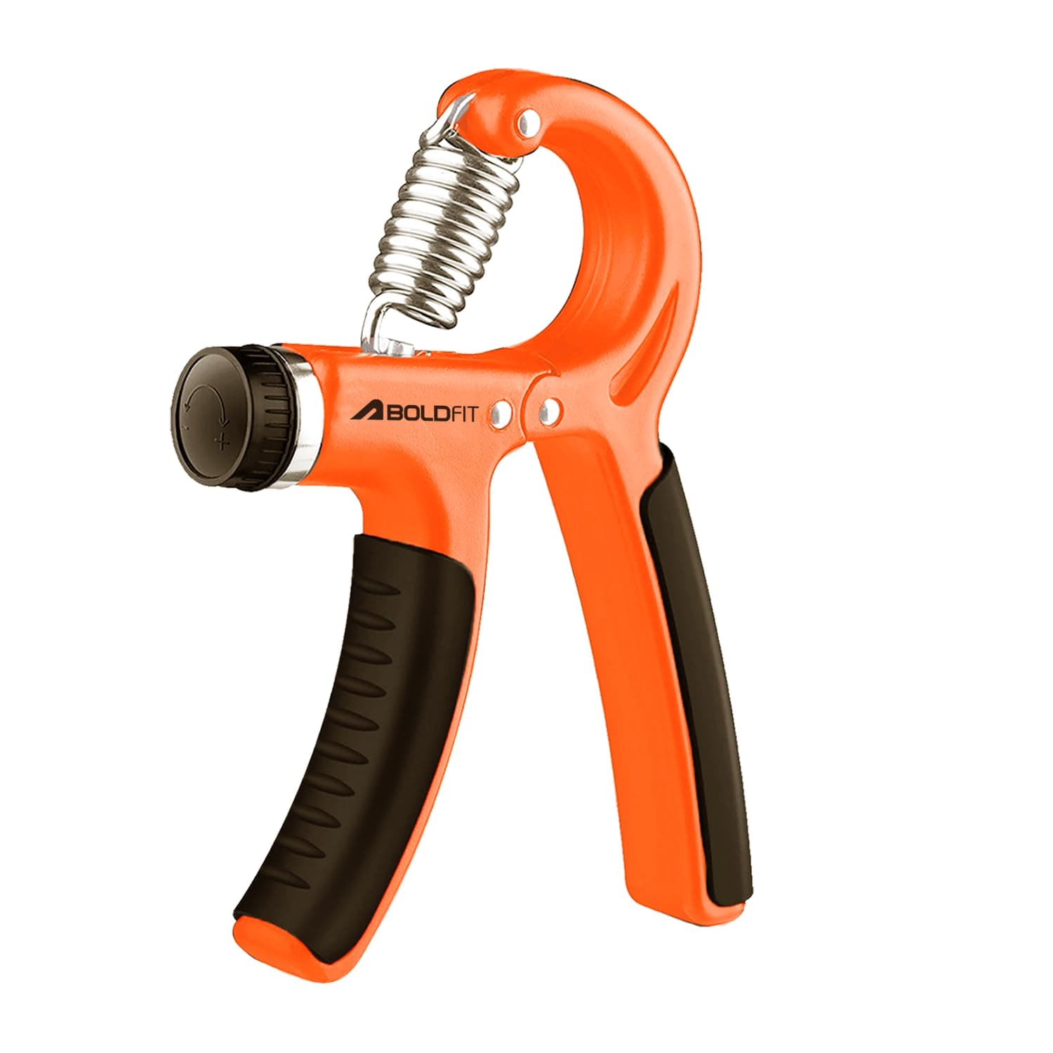 Boldfit Hand Gripper for Men & Women Hand Grip Strengthener for Forearm, Wrist & Finger Workout Fitness Equipment for Home & Gym Training (60 Kg) Orange
