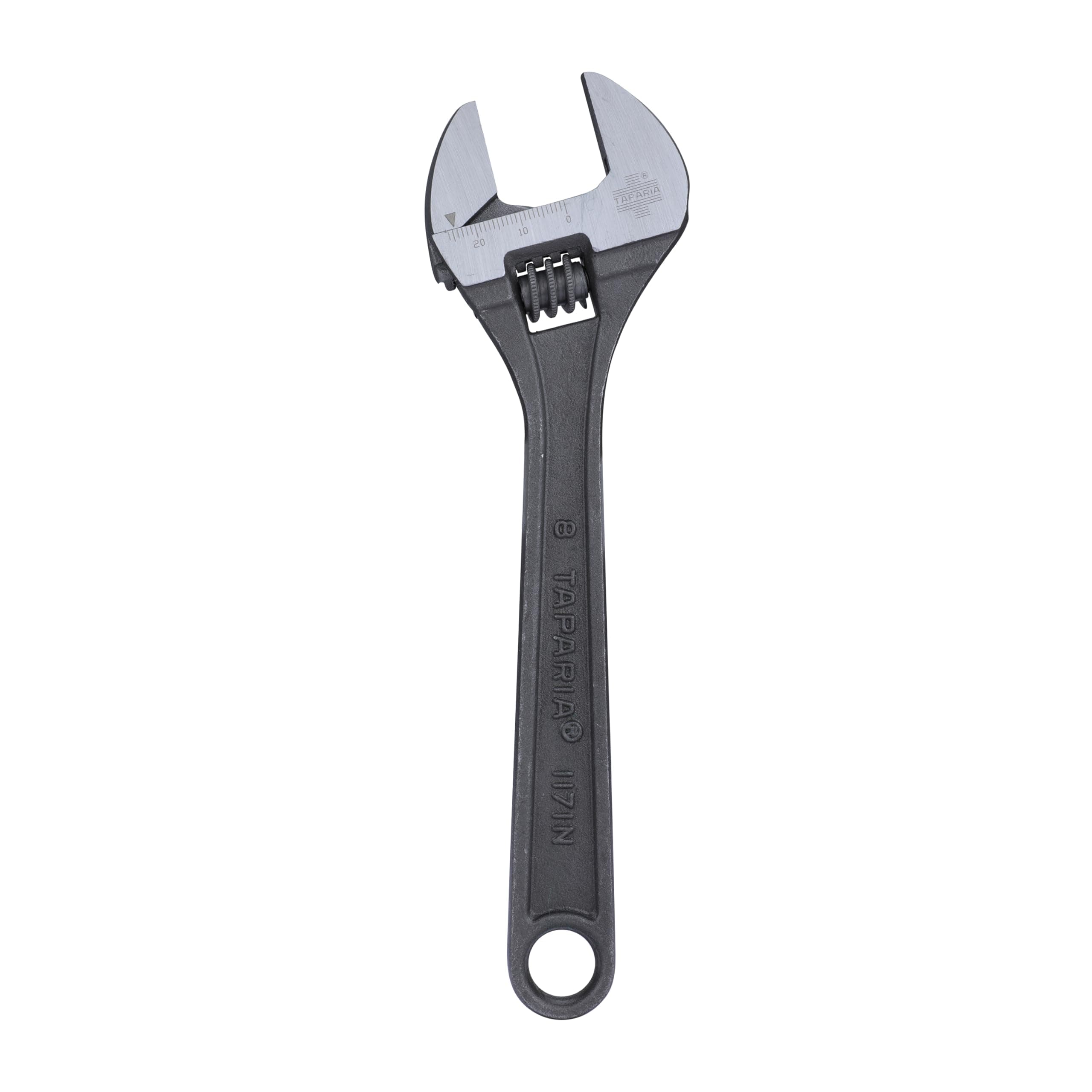Taparia 1171-8, 8-Inch (205 mm) Adjustable Spanner - Forged Chrome Vanadium Steel with Precision Jaws and Insulated Grip, 26mm Jaw Opening for Tightening, Loosening, and Plumbing - Professional Tool for Mechanics, Electricians, and DIY Repairs