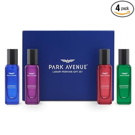 Park Avenue Luxury Perfume Gift Set for Men, 4x20 ml | Euphoria, Conquer, Harmony & Discoverer Perfume | Eau De Parfum | Premium Luxury Perfume for Corporate Man | Perfume for men Long Lasting Smell