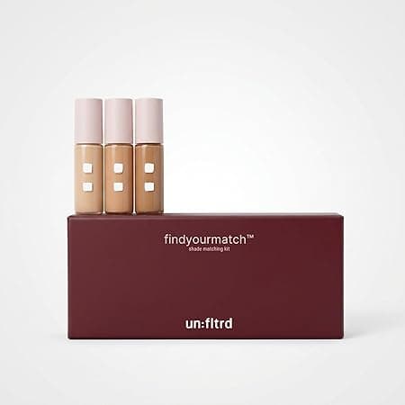 Unfltrd findyourmatch™ | foundation trial kit (Light to Medium) | Serum tint cushion foundation | 12 undertone corrected shades for indian skin tones | buildable medium coverage with texture of a skin tint | lightweight | hydrating | unfiltered | brightening | non oxidation | long wear formula | un: fltrd