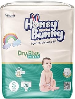 Honey Bunny Baby Diaper Pants Super Soft Dry Plus 12 Hour protection S-78