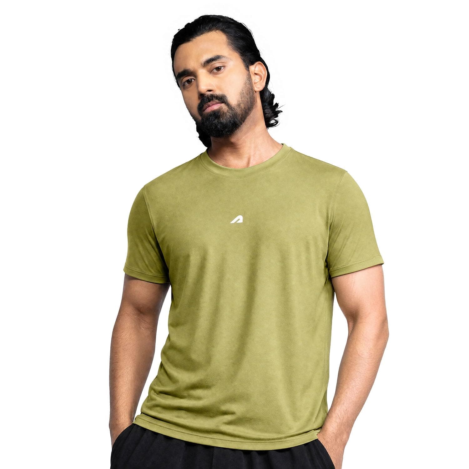 Boldfit Gym T-Shirts for Men – Premium Poly-Spandex Sports Tshirt, Moisture-Wicking, Anti-Odor, Stretch Fit Running & Workout Tees for Active Lifestyle for Man Olive