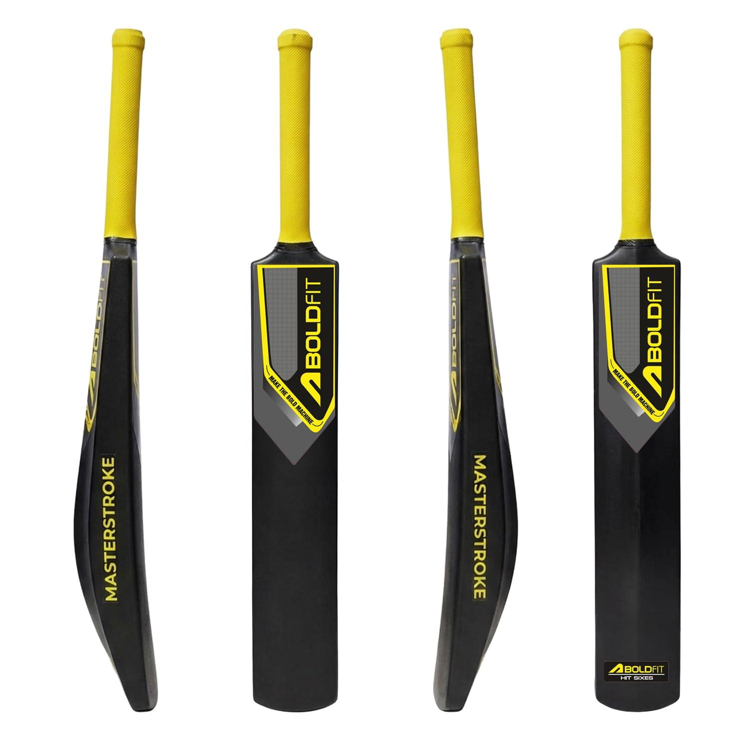 Boldfit Full Size Plastic Cricket Bat for Tennis Ball & Soft Ball Lightweight PVC Cricket Bat for Kids, Adults & Backyard Cricket Durable Waterproof Bat for Indoor & Outdoor Play