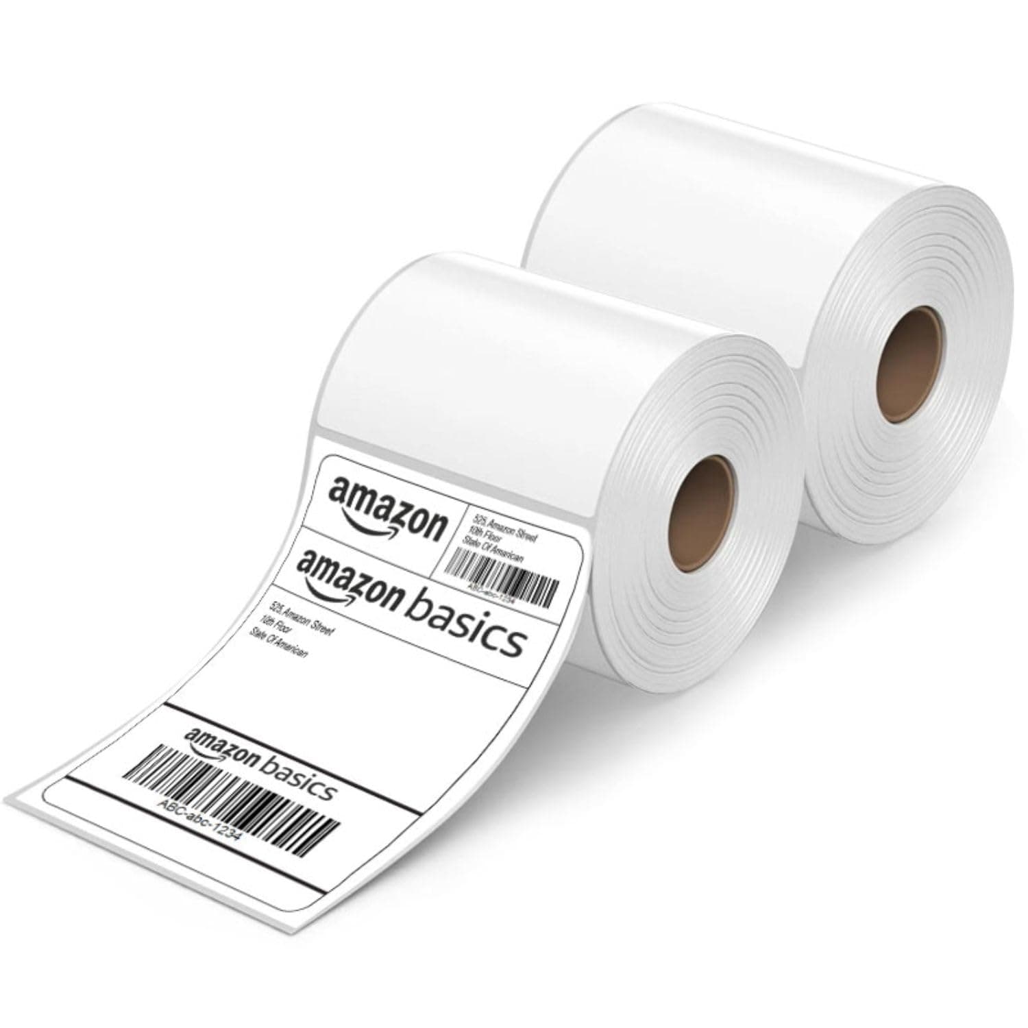 Amazon Basics 70gsm Thermal Label Printer Paper - 4" x 6" (100 x 150 mm)| Ideal for Shipping, Parcel, Barcode, and Address Labels - 400 Labels per Roll (Pack of 2)