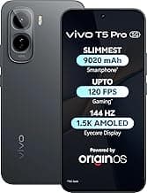 vivo T5 Pro 5G (Cosmic Black, 8GB RAM, 256GB Storage) | 50MP Camera | 6.83" FHD+ AMOLED Display | Snapdragon 7s Gen 4 | 9020mAh Battery