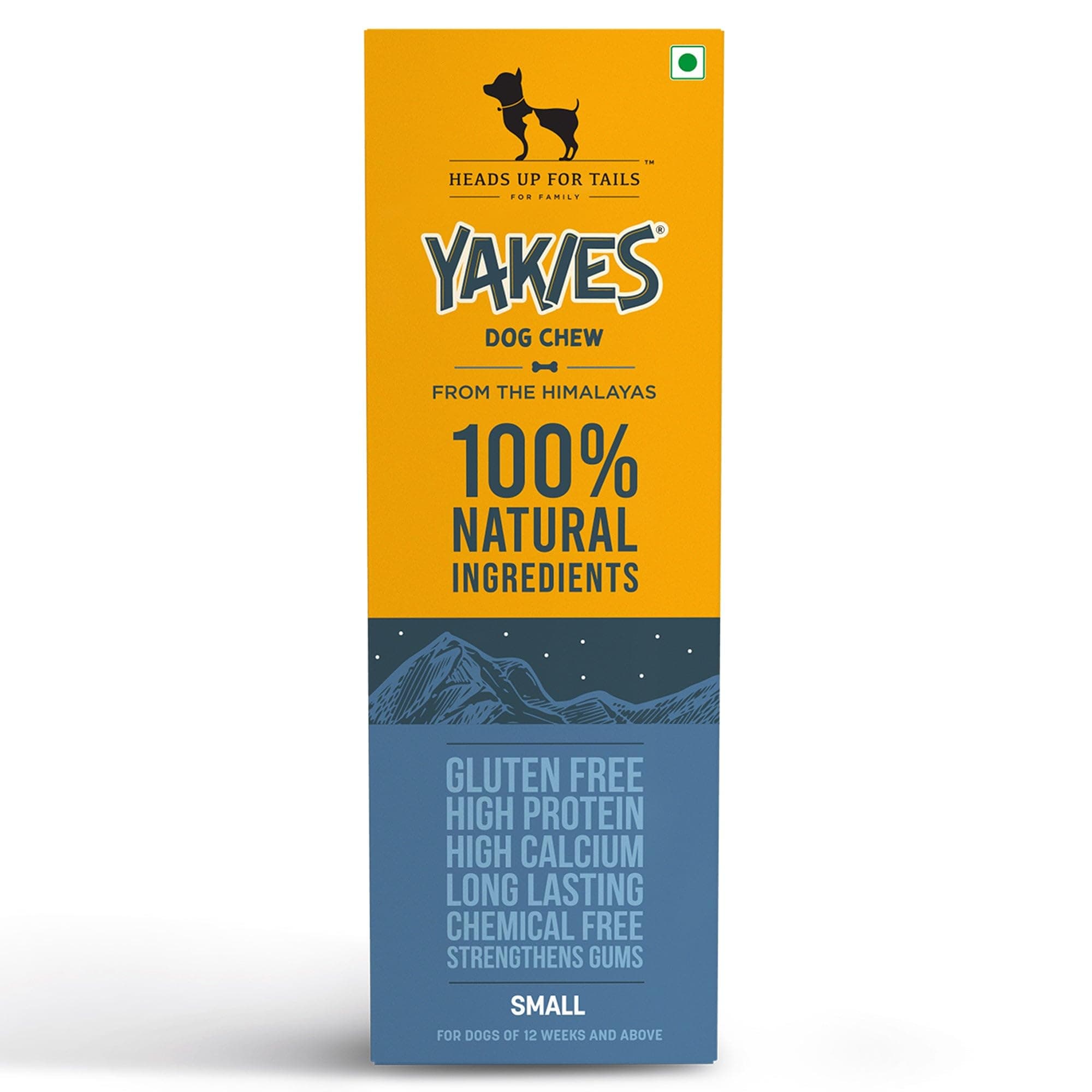 Yakies by HUFT Vegetarian Natural Dog Chew Bone – 25 gm, Small Size Healthy Long-Lasting Chew | High Protein Gluten Free Treat for Small Dogs | Supports Dental Health