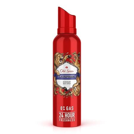 Old Spice Lionpride No Gas 24 hour Long Lasting Freshness Deodorant Perfume Body Spray For Men, 140ml