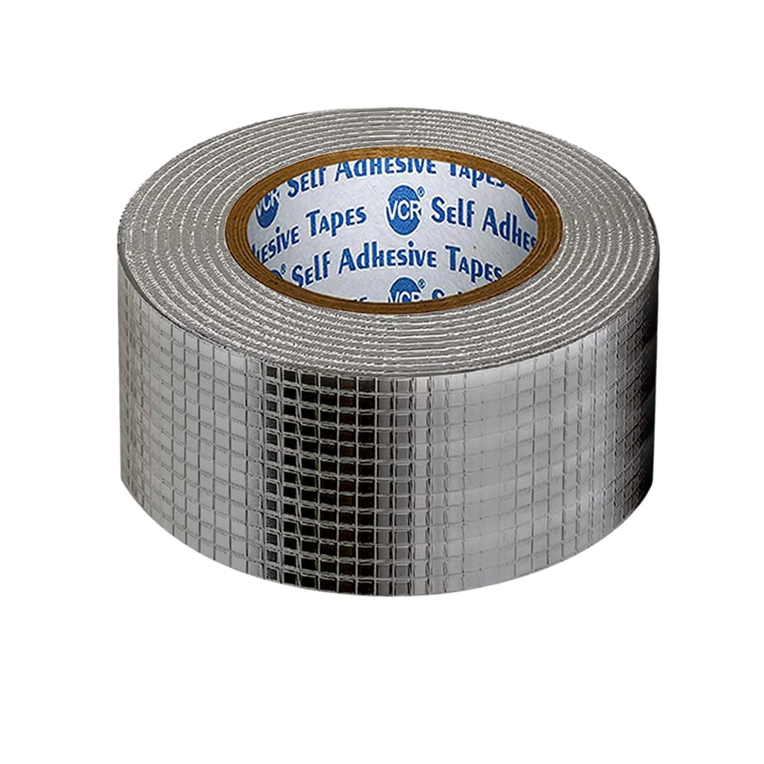 VCR Butyl Tape - 5 Meters in Length 48mm / 02" Width - 1 Roll Per Pack - Butyl Tape for Pipe and Water Leakage, Aluminium Rubberised Tape, Waterproof and Weatherproof Tape, Grey