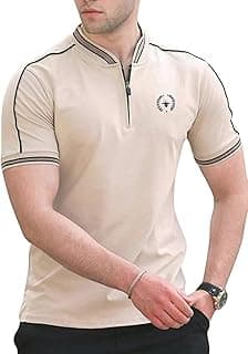 Lymio Men's Solid Cotton Rich Polo T Shirt | Collar Tshirts | Half Sleeves | Plain-Regular Fit (Available in Plus Size and Combo Pack of 2)